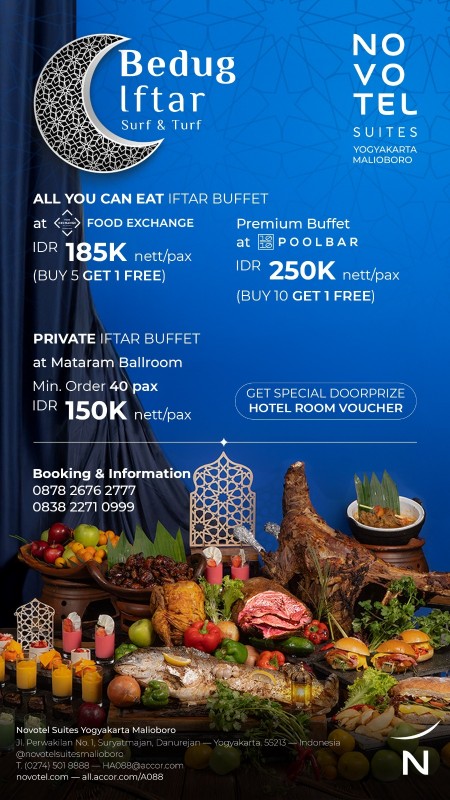 Rayakan Iftar bersama Novotel Suites Yogyakarta Malioboro- Raih Double Poin Reward ALL