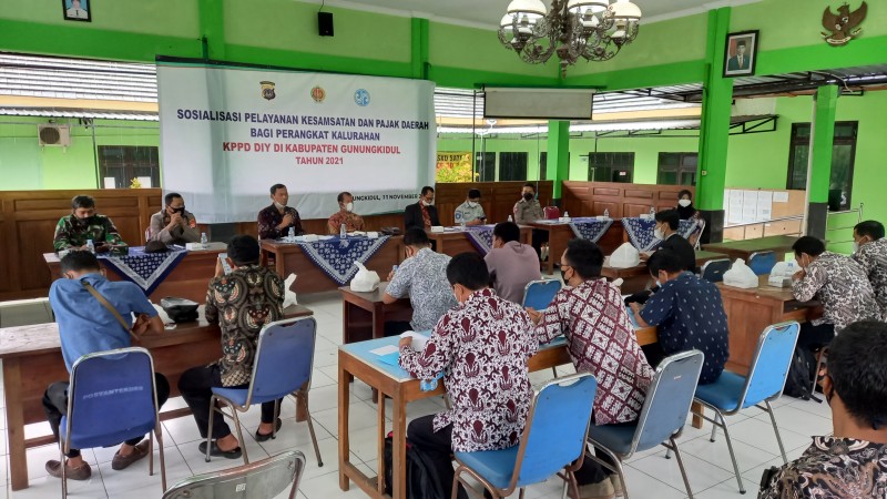 PT. Jasa Raharja Cabang D.I.Yogyakarta Gelar Sosialisasi Pelayanan Kesamsatan Dan Pajak Daerah Bagi Perangkat Kalurahan KPPD DIY Di Kabupaten Gunung Kidul