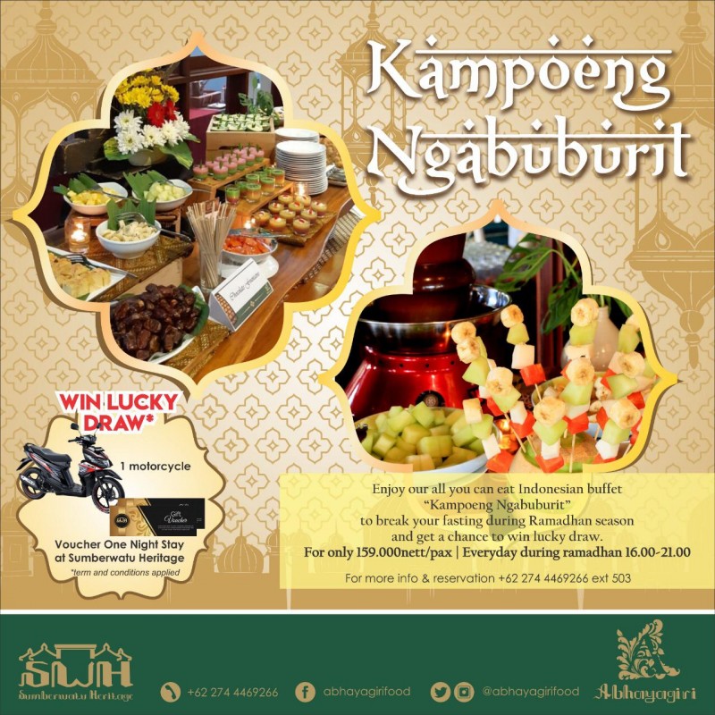 Abhayagiri Kampoeng Ngabuburit Hadir Dengan Menu Special Khas Nusantara