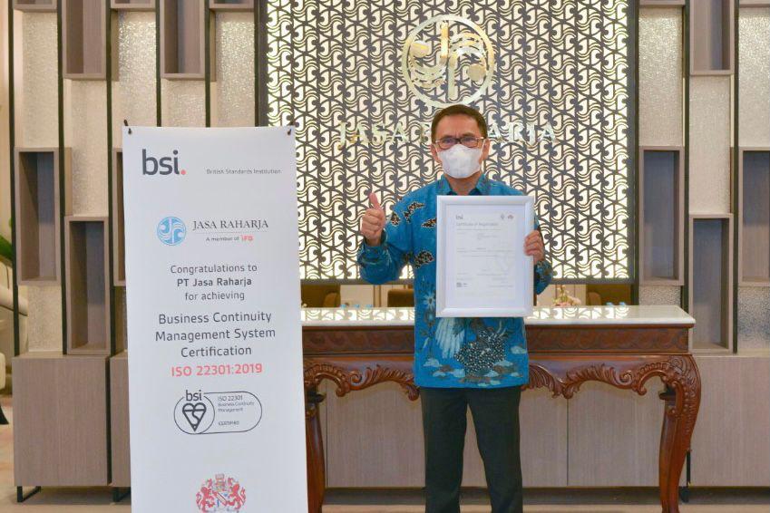 Jasa Raharja Terima Sertifikat ISO 22301: 2019  Tentang Implementasi Business Continuity Management System (BCMS)